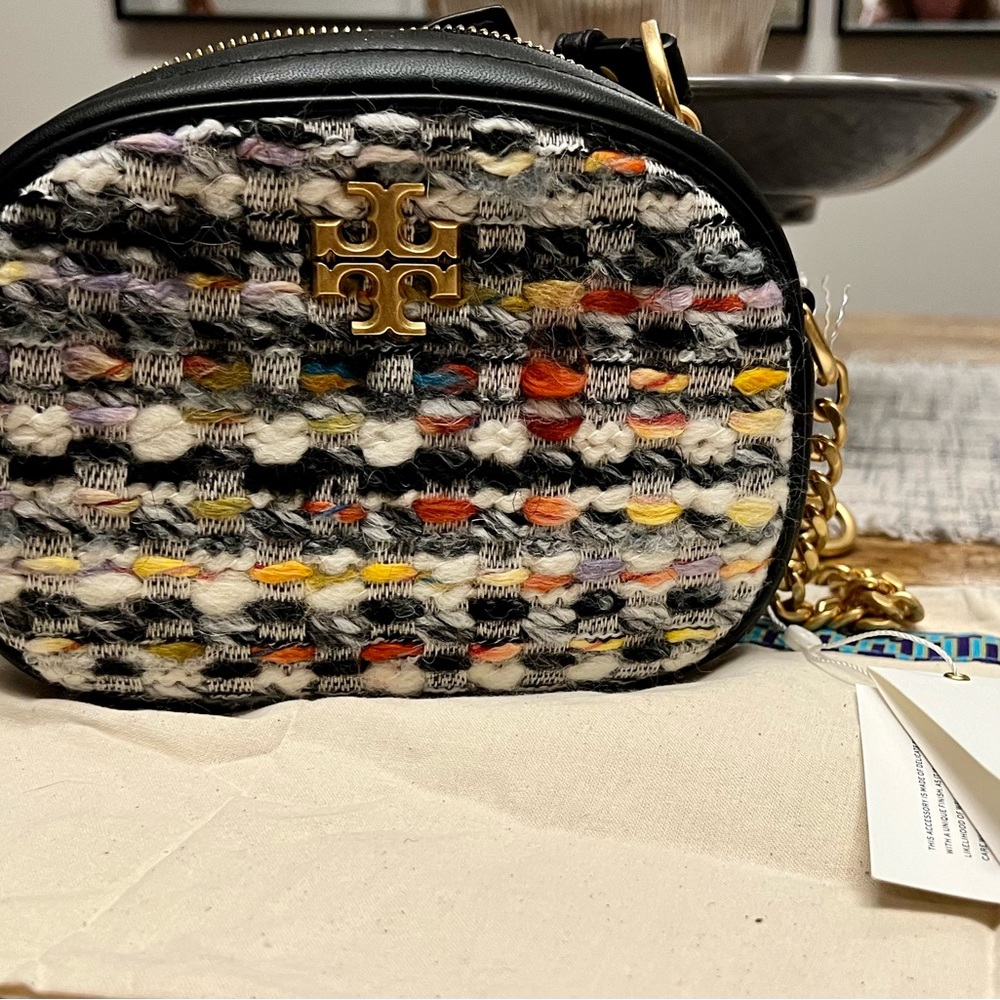 Tory Burch Kira Tweed Camera Bag. Never used. Comes with tags and dust bag.